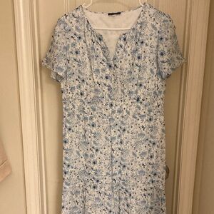 Chic Blue Floral Maxi Dress